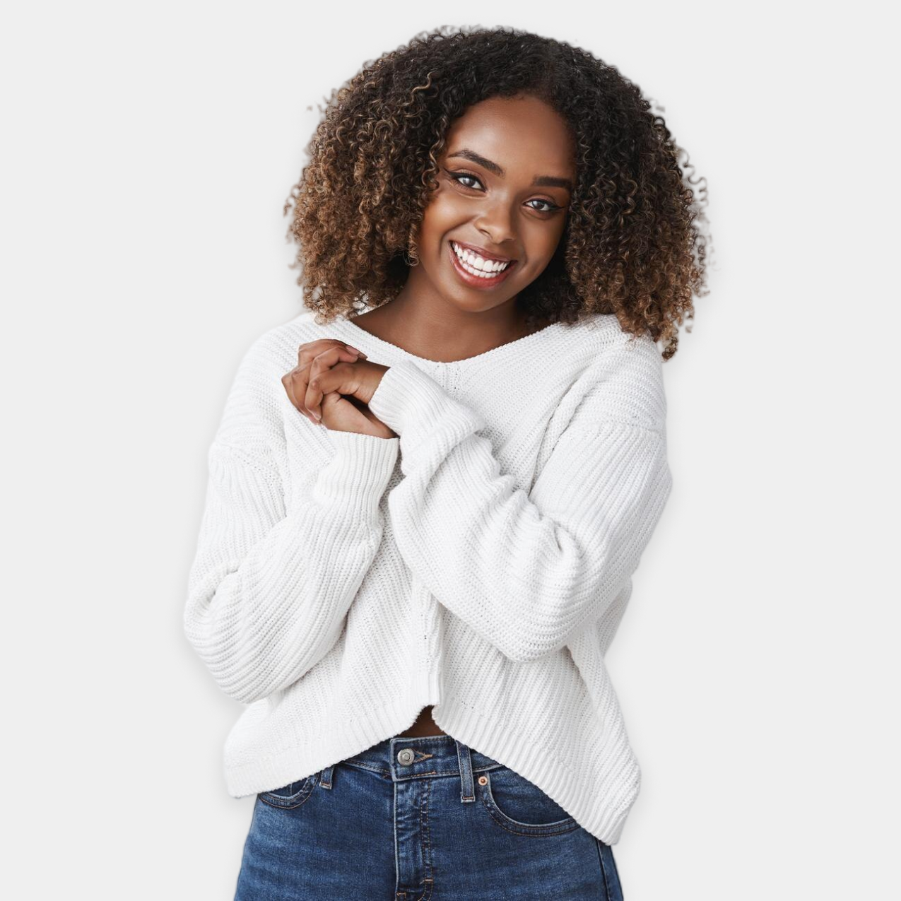 off white boohoo oversized sweater