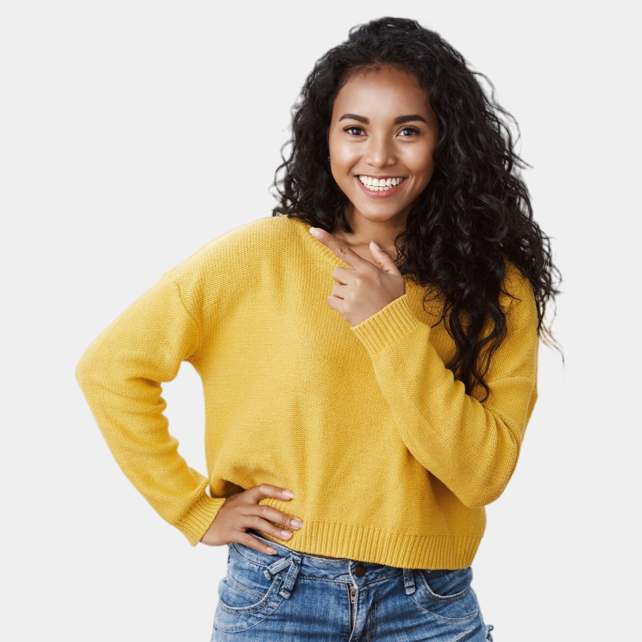 girls solid round neck yellow sweater