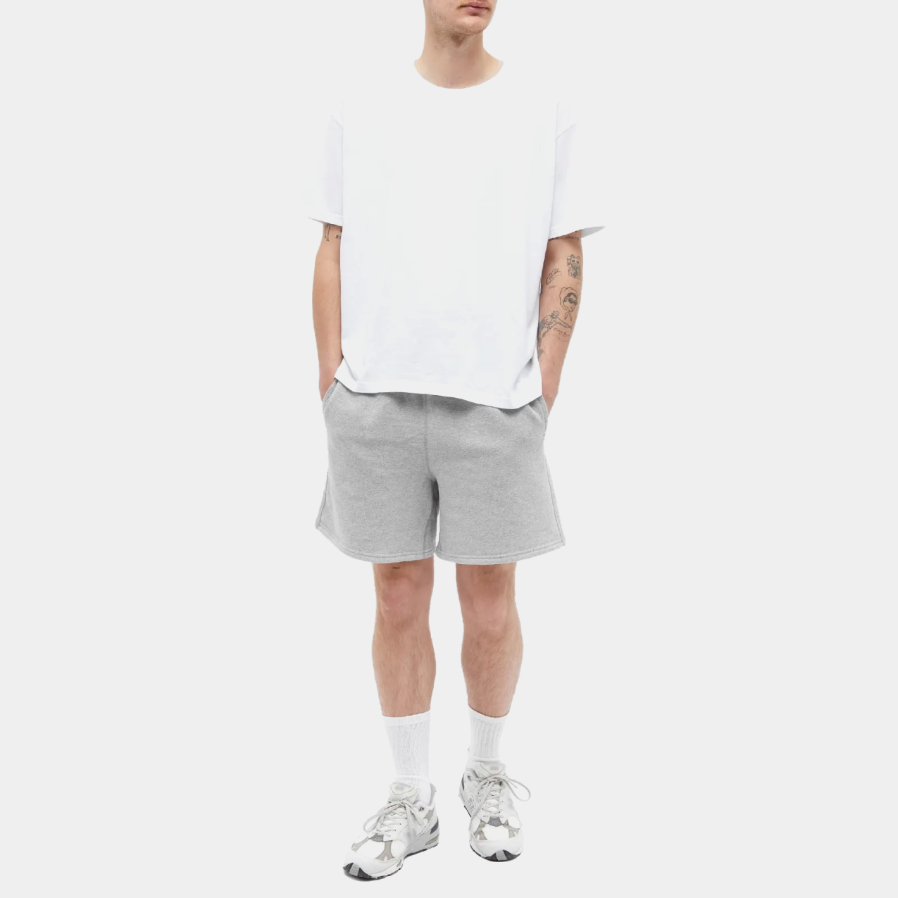 light grey sweat shorts for boys